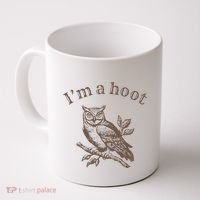 Retro IM A Hoot Owl Bird Pun Sarcastic Jokes Women Coffee Mug thumb 0