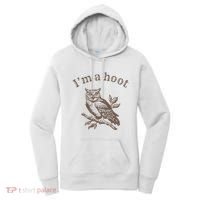 Retro IM A Hoot Owl Bird Pun Sarcastic Jokes Women Women's Hoodie thumb 0