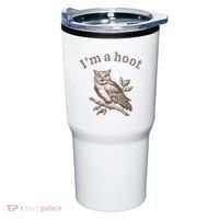 Retro IM A Hoot Owl Bird Pun Sarcastic Jokes Women Tumbler thumb 0