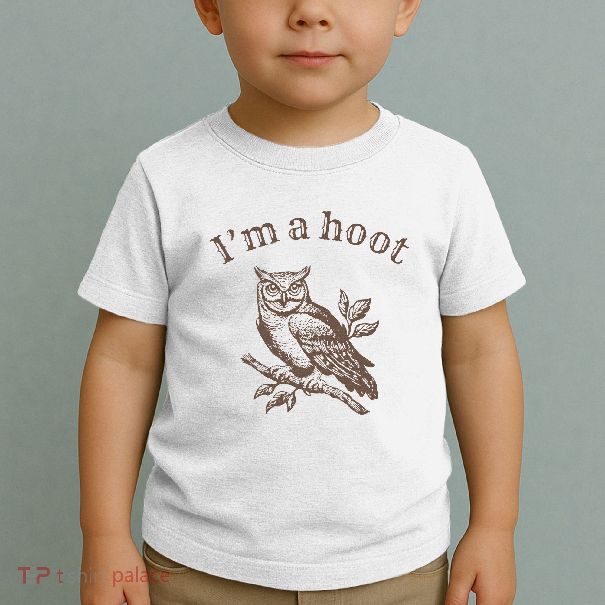 Retro IM A Hoot Owl Bird Pun Sarcastic Jokes Women Toddler T-Shirt