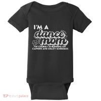 Retro I’M A Dance Mom Of Course I’M Running On Caffeine Baby Bodysuit thumb 0