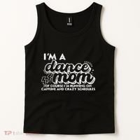 Retro I’M A Dance Mom Of Course I’M Running On Caffeine Tank Top thumb 2