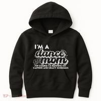 Retro I’M A Dance Mom Of Course I’M Running On Caffeine Kids Hoodie thumb 0