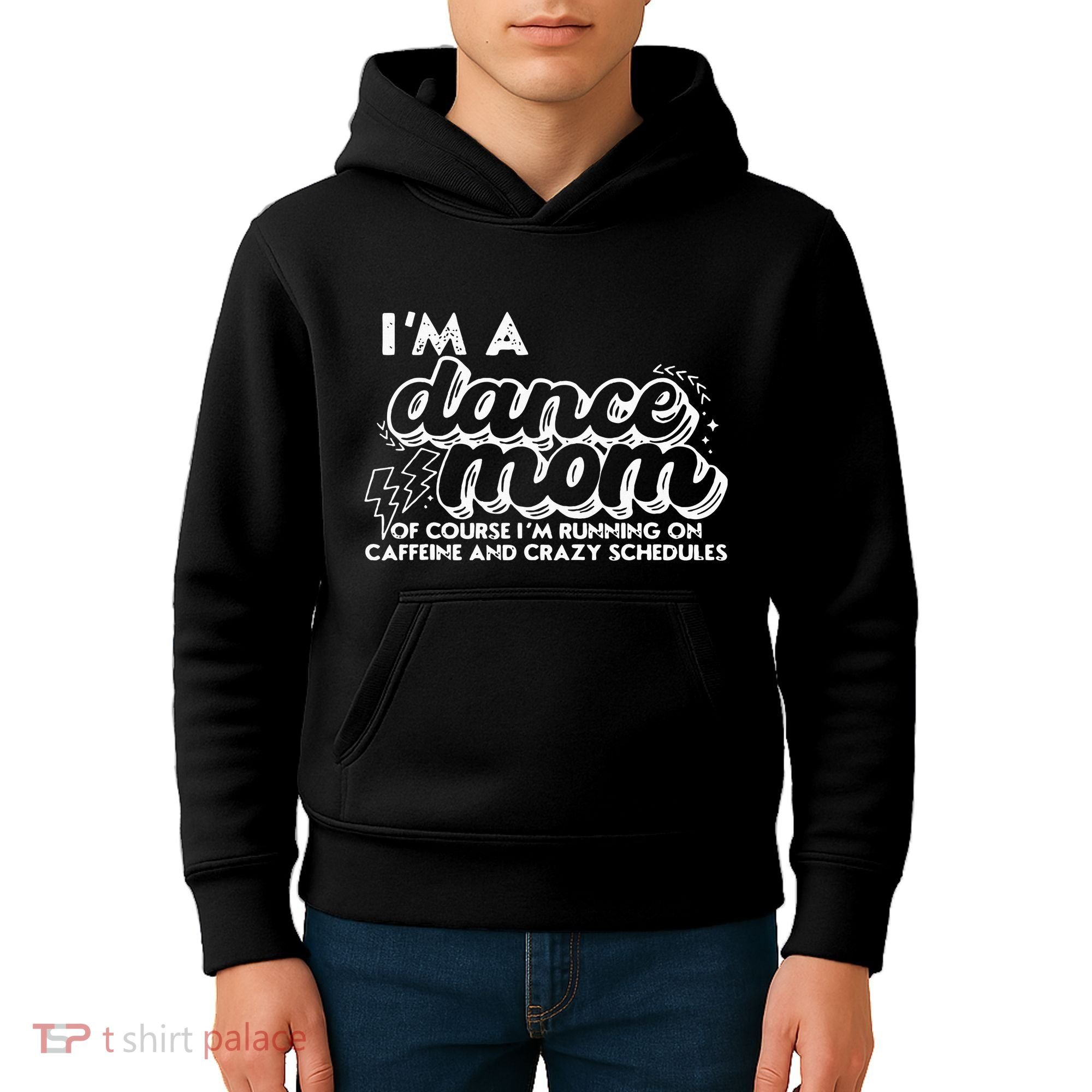 Retro I’M A Dance Mom Of Course I’M Running On Caffeine Kids Hoodie