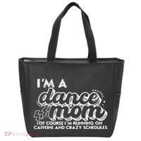 Retro I’M A Dance Mom Of Course I’M Running On Caffeine Tote Bag thumb 0