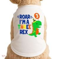 Roar I'm A Three Rex Dinosaur 3rd Birthday Boy 3 Years Bday Doggie Tank thumb 0