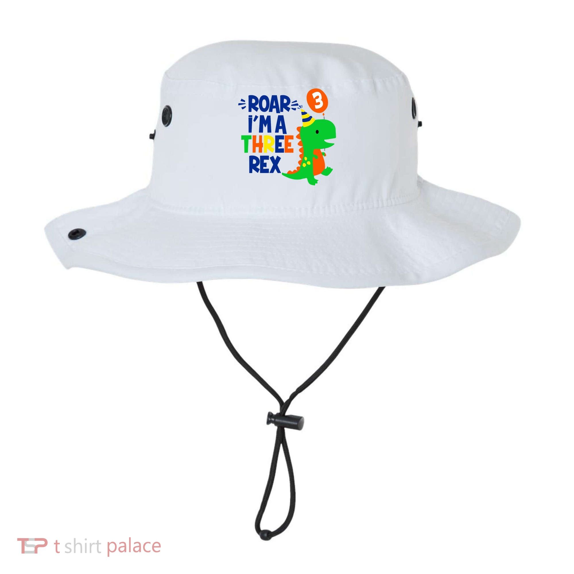 Roar I'm A Three Rex Dinosaur 3rd Birthday Boy 3 Years Bday Bucket Hat