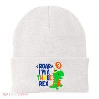 Roar I'm A Three Rex Dinosaur 3rd Birthday Boy 3 Years Bday Beanie thumb 0