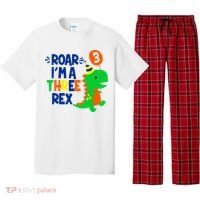 Roar I'm A Three Rex Dinosaur 3rd Birthday Boy 3 Years Bday Pajama Set thumb 0