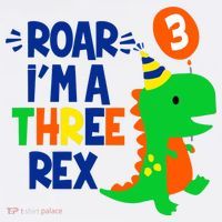Roar I'm A Three Rex Dinosaur 3rd Birthday Boy 3 Years Bday Kids Sweatshirt thumb 2