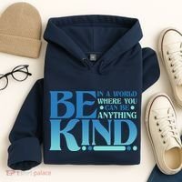 Retro In A World Where You Can Be Anything Be Kind Hoodie thumb 4