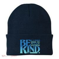 Retro In A World Where You Can Be Anything Be Kind Beanie thumb 0