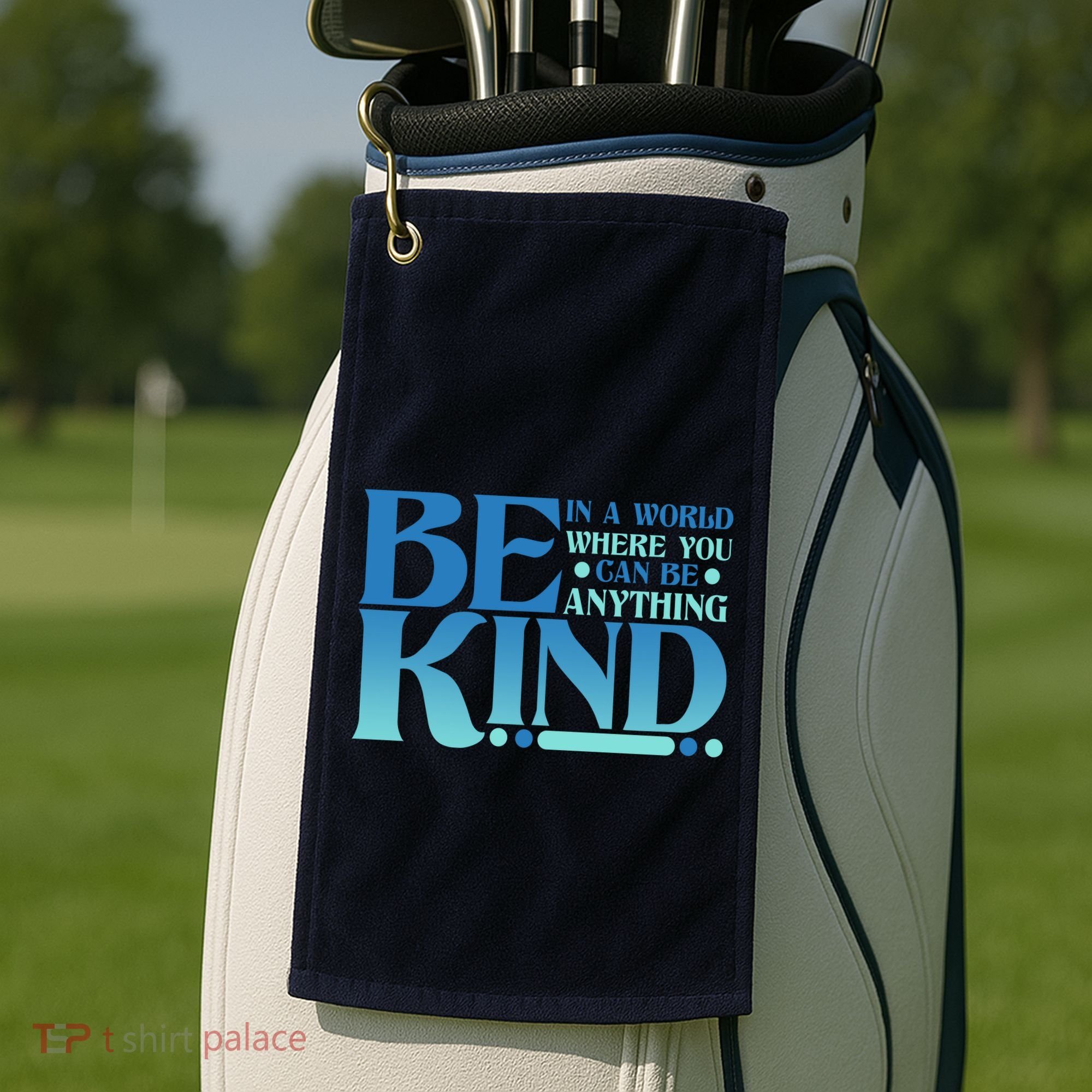 Retro In A World Where You Can Be Anything Be Kind Golf Towel