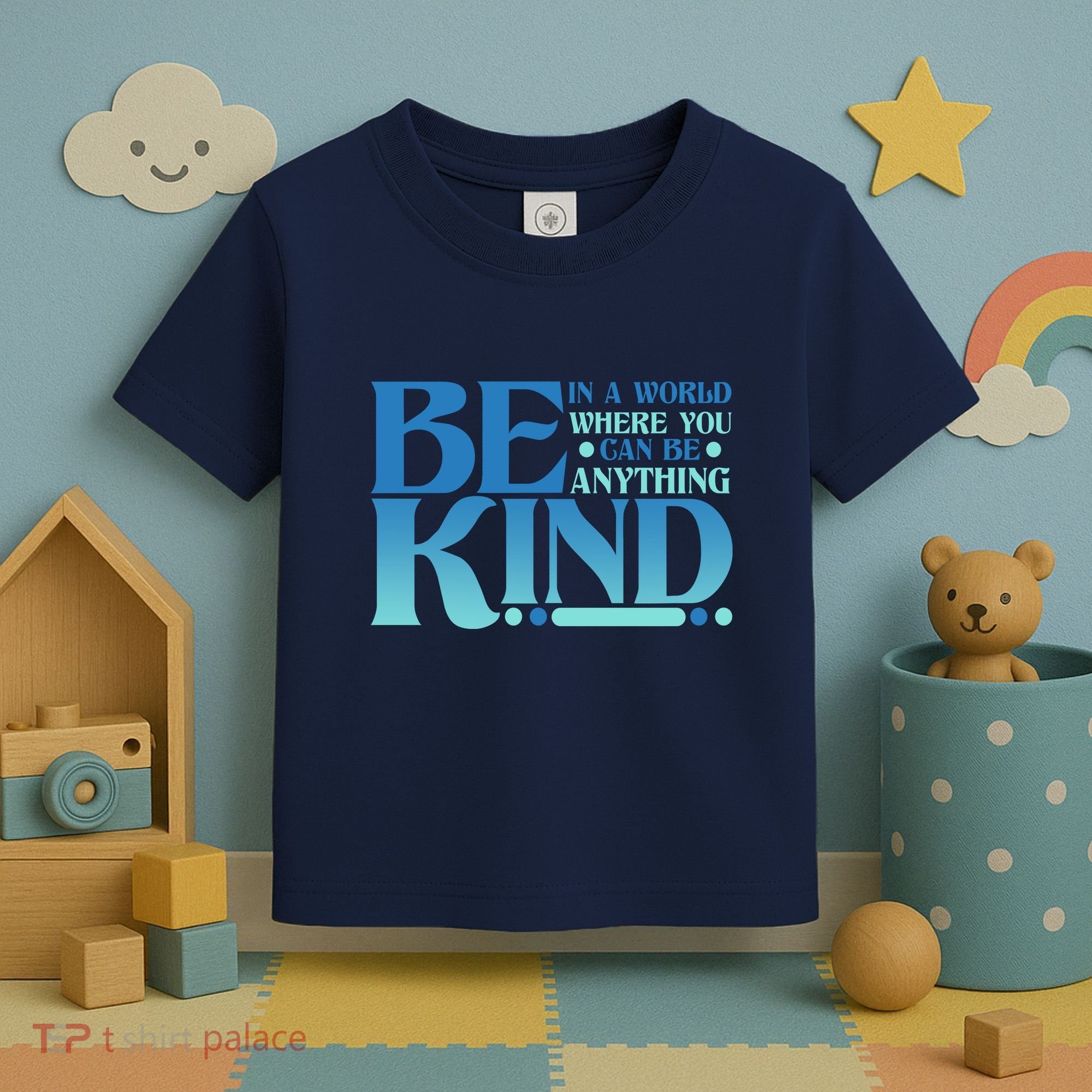 Retro In A World Where You Can Be Anything Be Kind Toddler T-Shirt