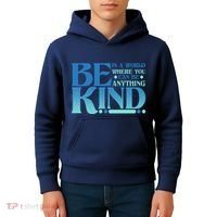 Retro In A World Where You Can Be Anything Be Kind Kids Hoodie thumb 4