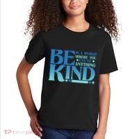 Retro In A World Where You Can Be Anything Be Kind Kids T-Shirt thumb 2