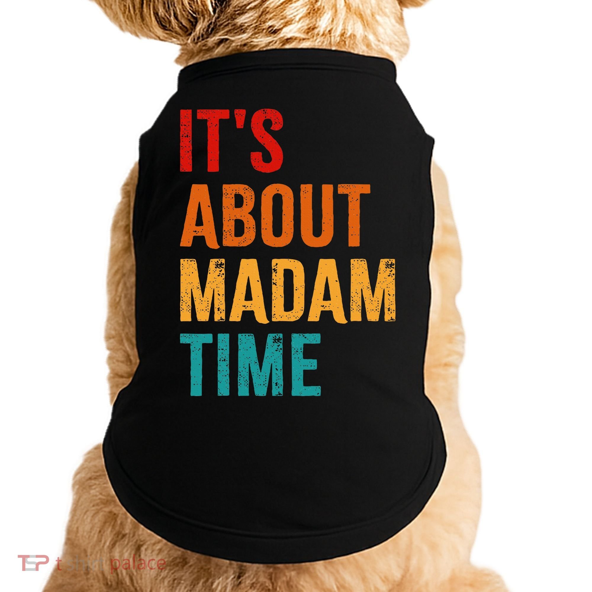 Retro ItS About Madam Time Doggie Tank