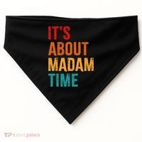 Retro ItS About Madam Time USA-Made Doggie Bandana thumb 0