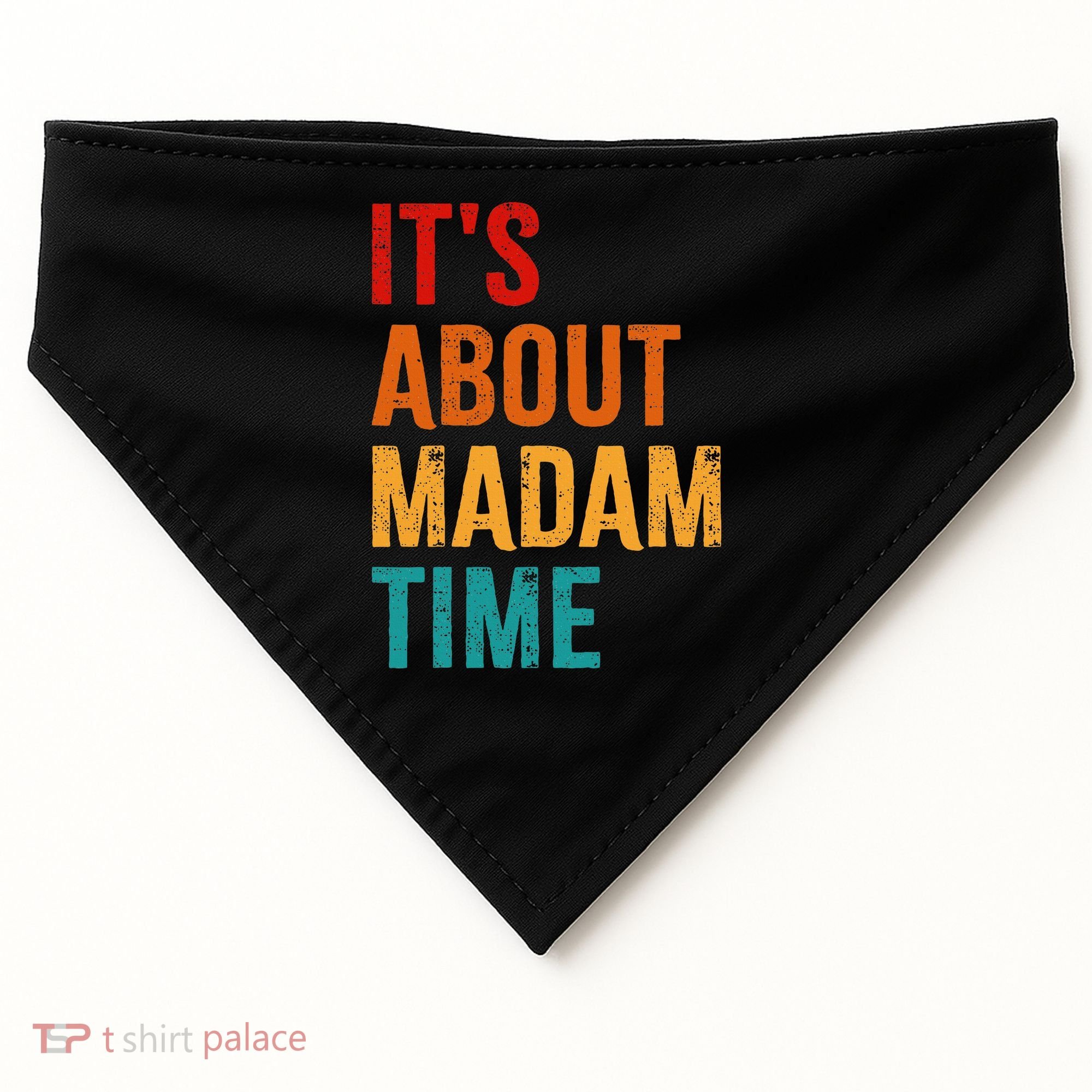 Retro ItS About Madam Time USA-Made Doggie Bandana