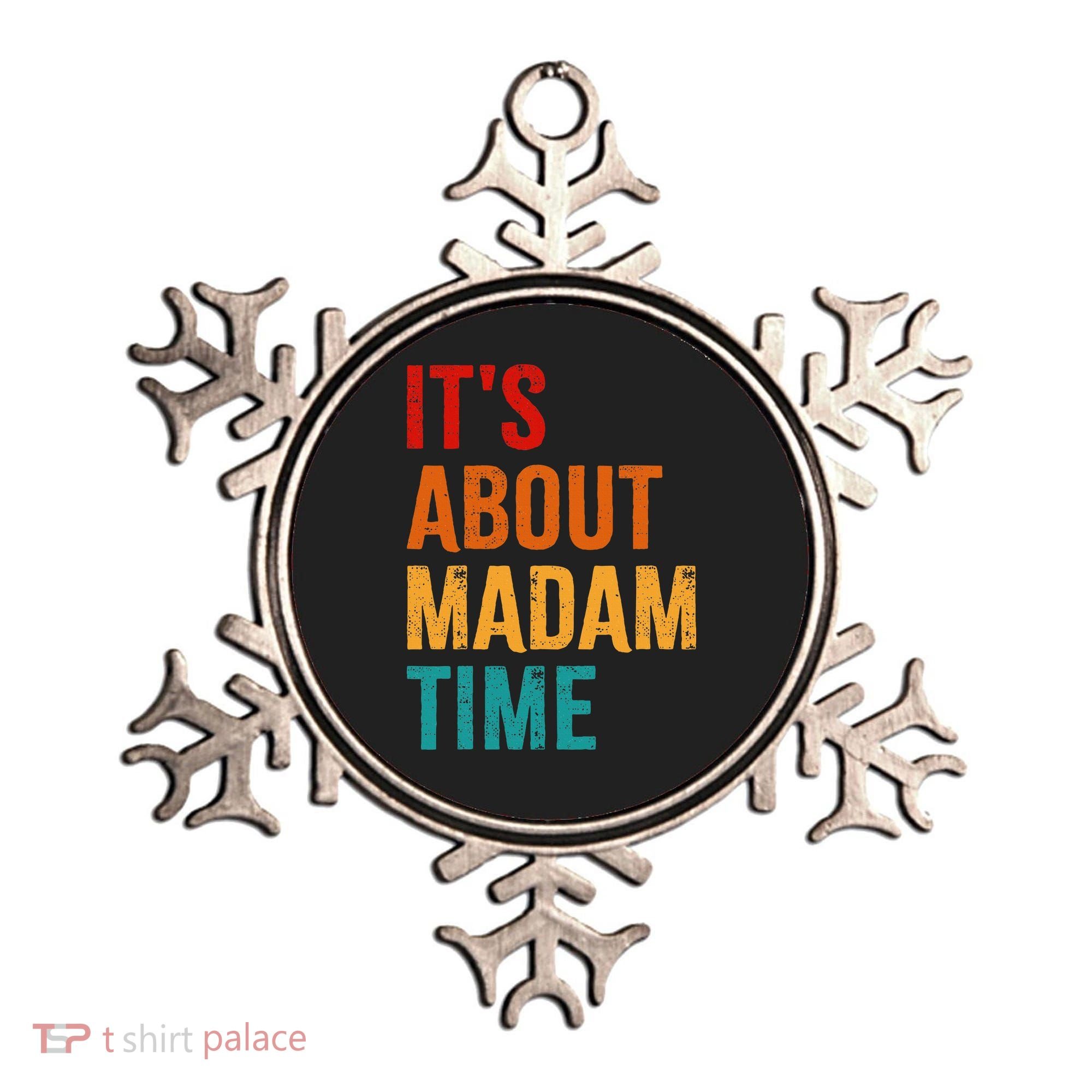 Retro ItS About Madam Time Ornament