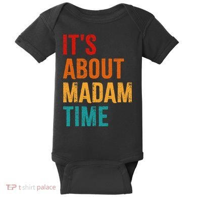 Retro ItS About Madam Time Baby Bodysuit
