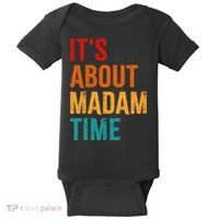 Retro ItS About Madam Time Baby Bodysuit thumb 0