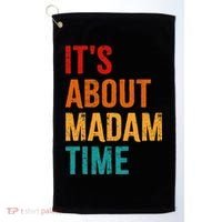 Retro ItS About Madam Time Golf Towel thumb 0