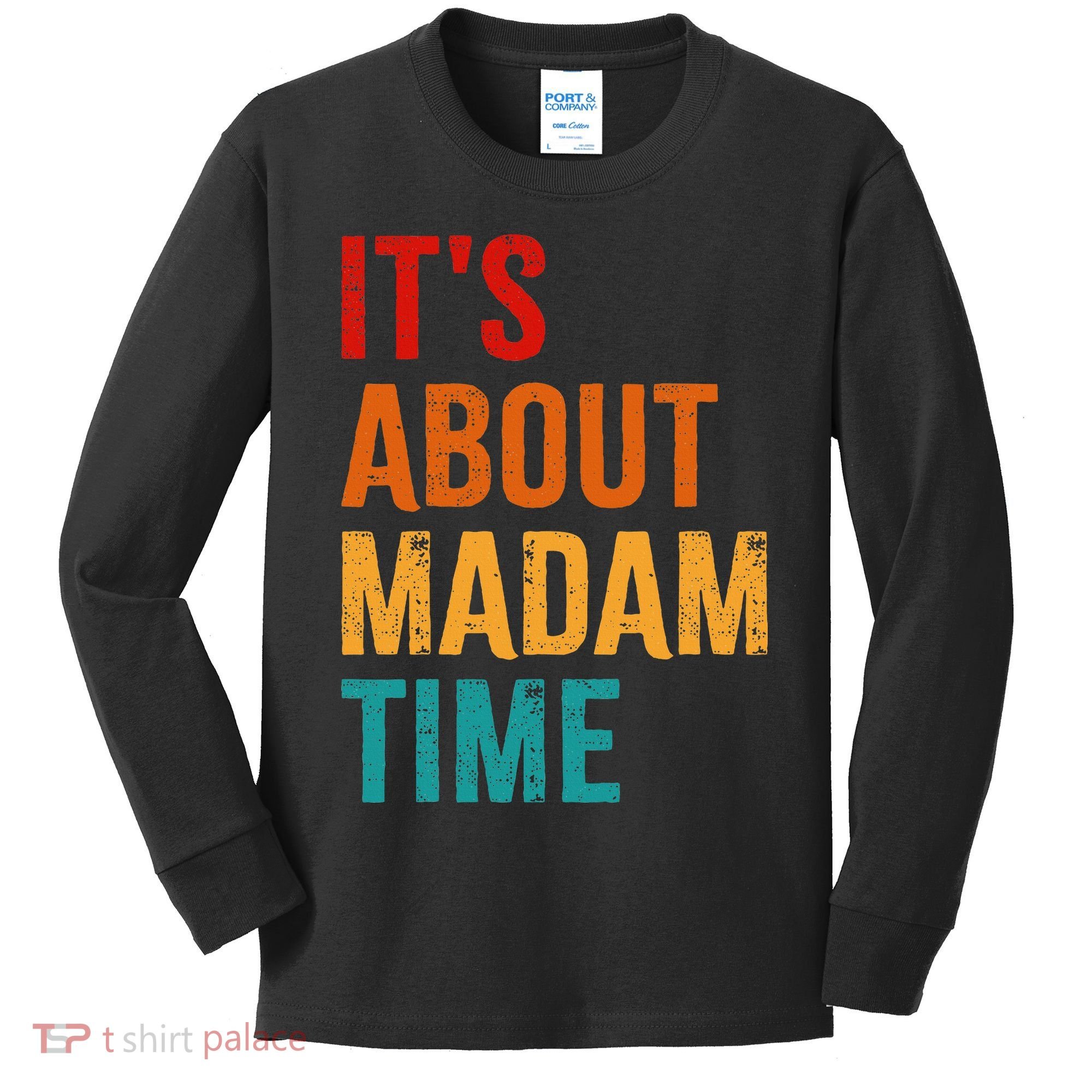 Retro ItS About Madam Time Kids Long Sleeve Shirt