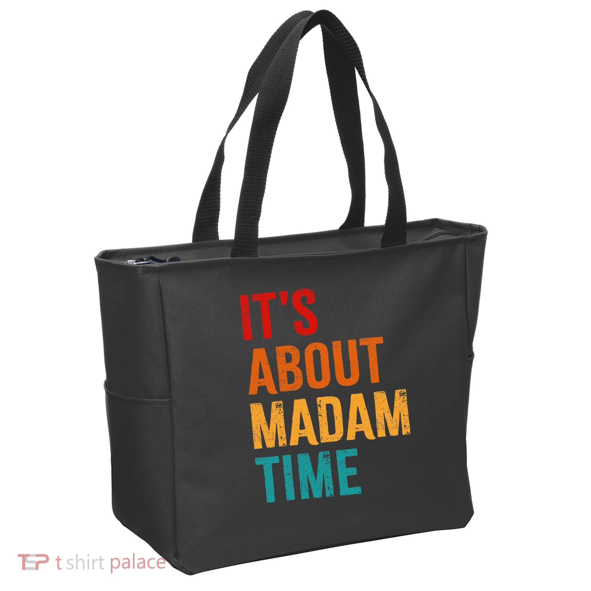Retro ItS About Madam Time Tote Bag