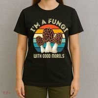 Retro I’M A FUNGI with GOOD MORELS Funny Morel Meme T-Shirt thumb 4