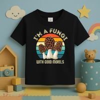 Retro I’M A FUNGI with GOOD MORELS Funny Morel Meme Toddler T-Shirt thumb 3