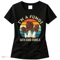 Retro I’M A FUNGI with GOOD MORELS Funny Morel Meme Women's T-Shirt thumb 0