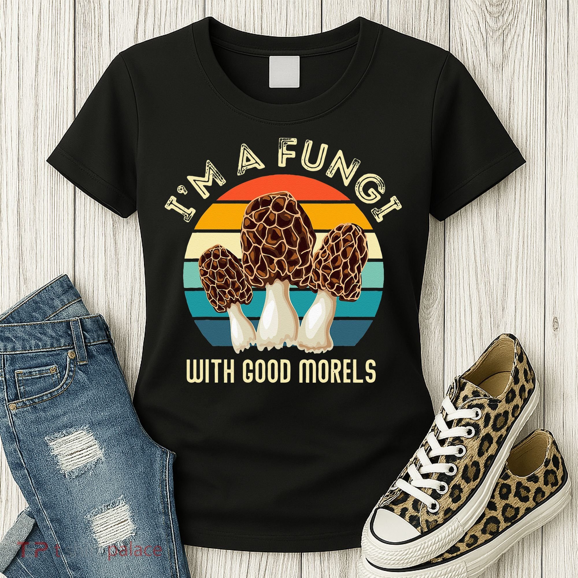 Retro I’M A FUNGI with GOOD MORELS Funny Morel Meme Women's T-Shirt