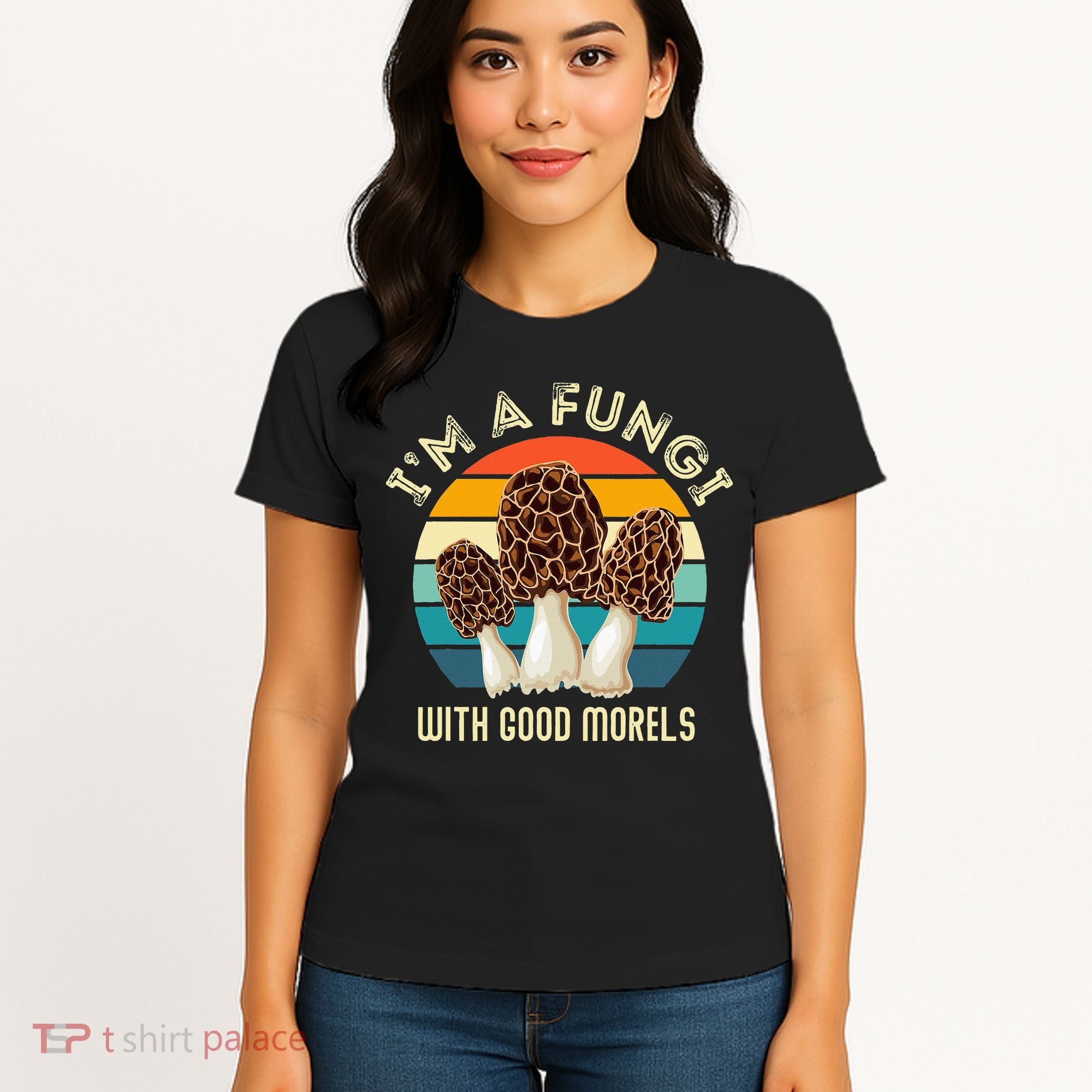 Retro I’M A FUNGI with GOOD MORELS Funny Morel Meme Women's T-Shirt