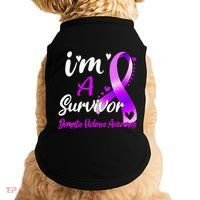 Ribbon Im A Survivor Domestic Violence Awareness Doggie Tank thumb 0