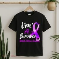 Ribbon Im A Survivor Domestic Violence Awareness T-Shirt thumb 2