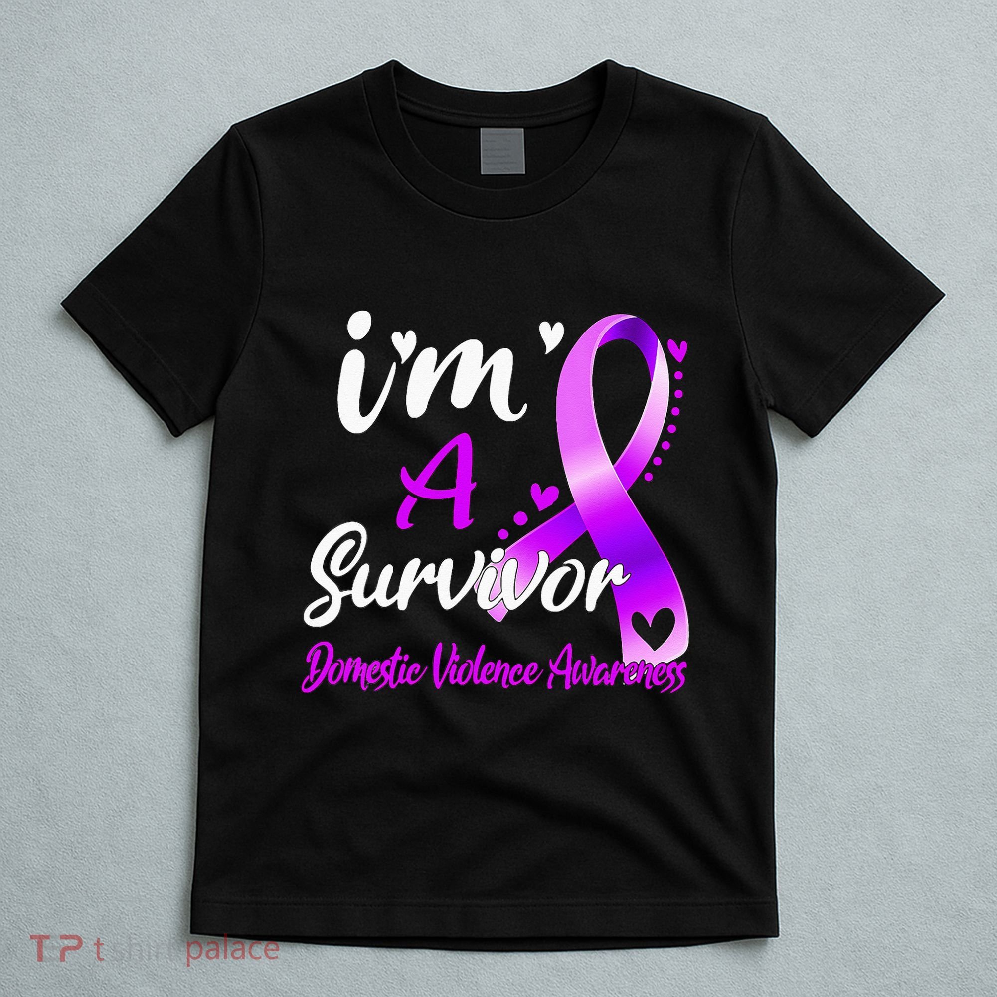 Ribbon Im A Survivor Domestic Violence Awareness T-Shirt
