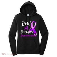 Ribbon Im A Survivor Domestic Violence Awareness Women's Hoodie thumb 0