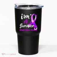 Ribbon Im A Survivor Domestic Violence Awareness Tumbler thumb 0