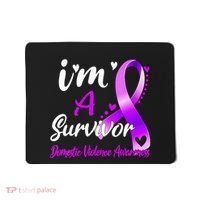 Ribbon Im A Survivor Domestic Violence Awareness Mousepad thumb 0