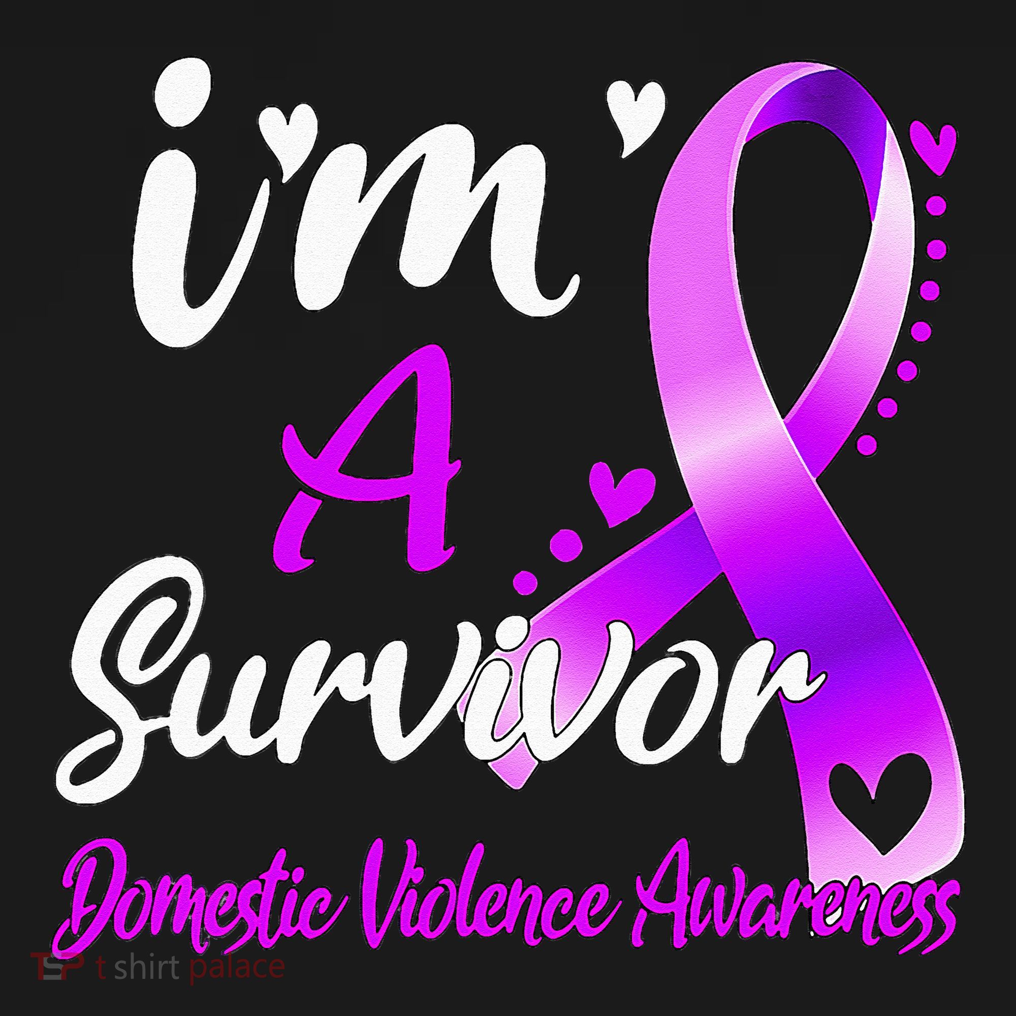 Ribbon Im A Survivor Domestic Violence Awareness Mousepad
