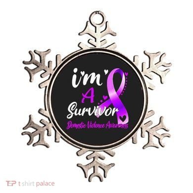 Ribbon Im A Survivor Domestic Violence Awareness Ornament