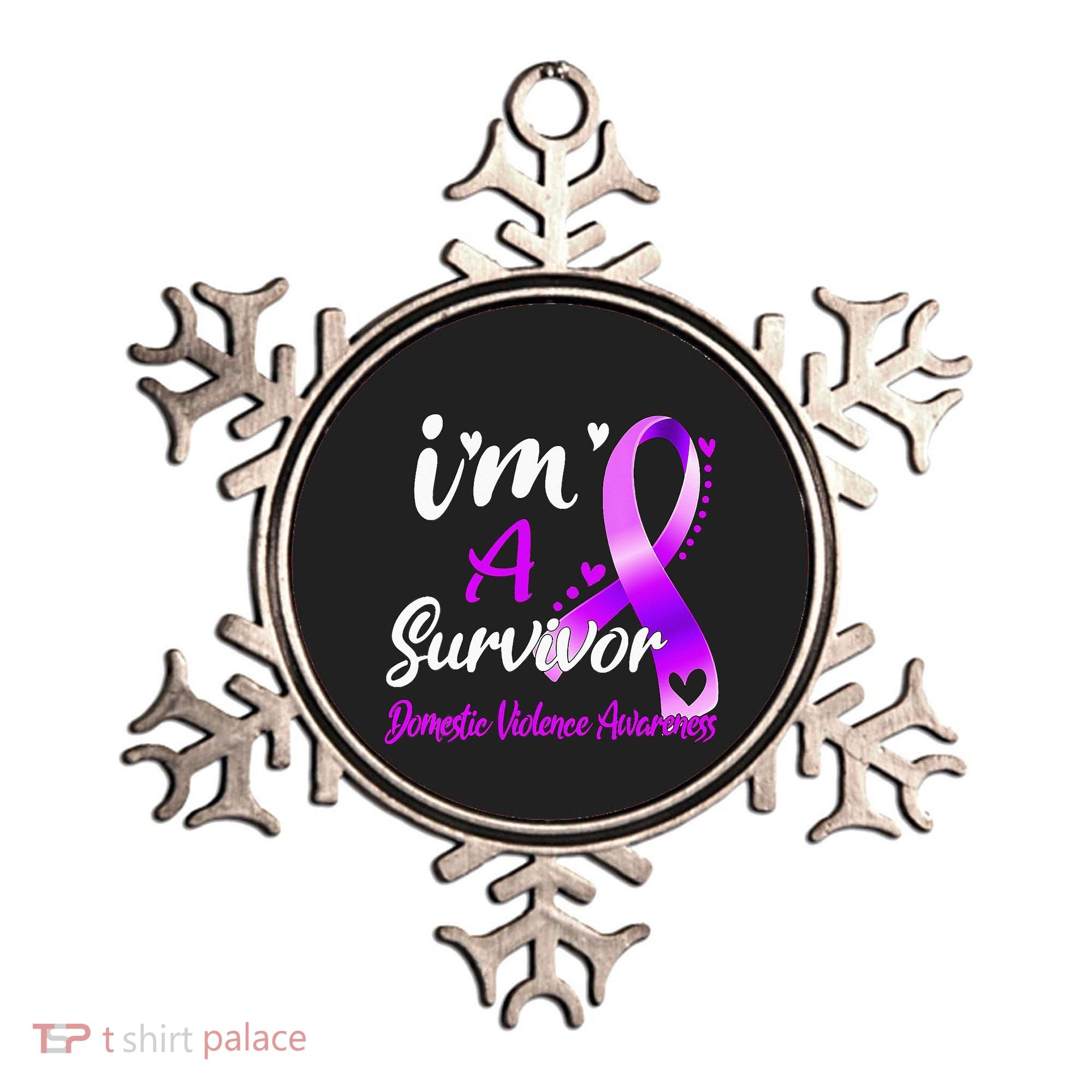 Ribbon Im A Survivor Domestic Violence Awareness Ornament