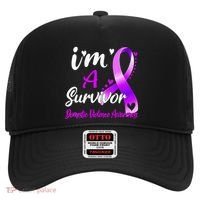 Ribbon Im A Survivor Domestic Violence Awareness Hat thumb 0