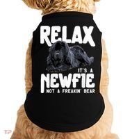 Relax ItS A Newfie Not A Freakin Bear Newfoundland Dog Doggie Tank thumb 0