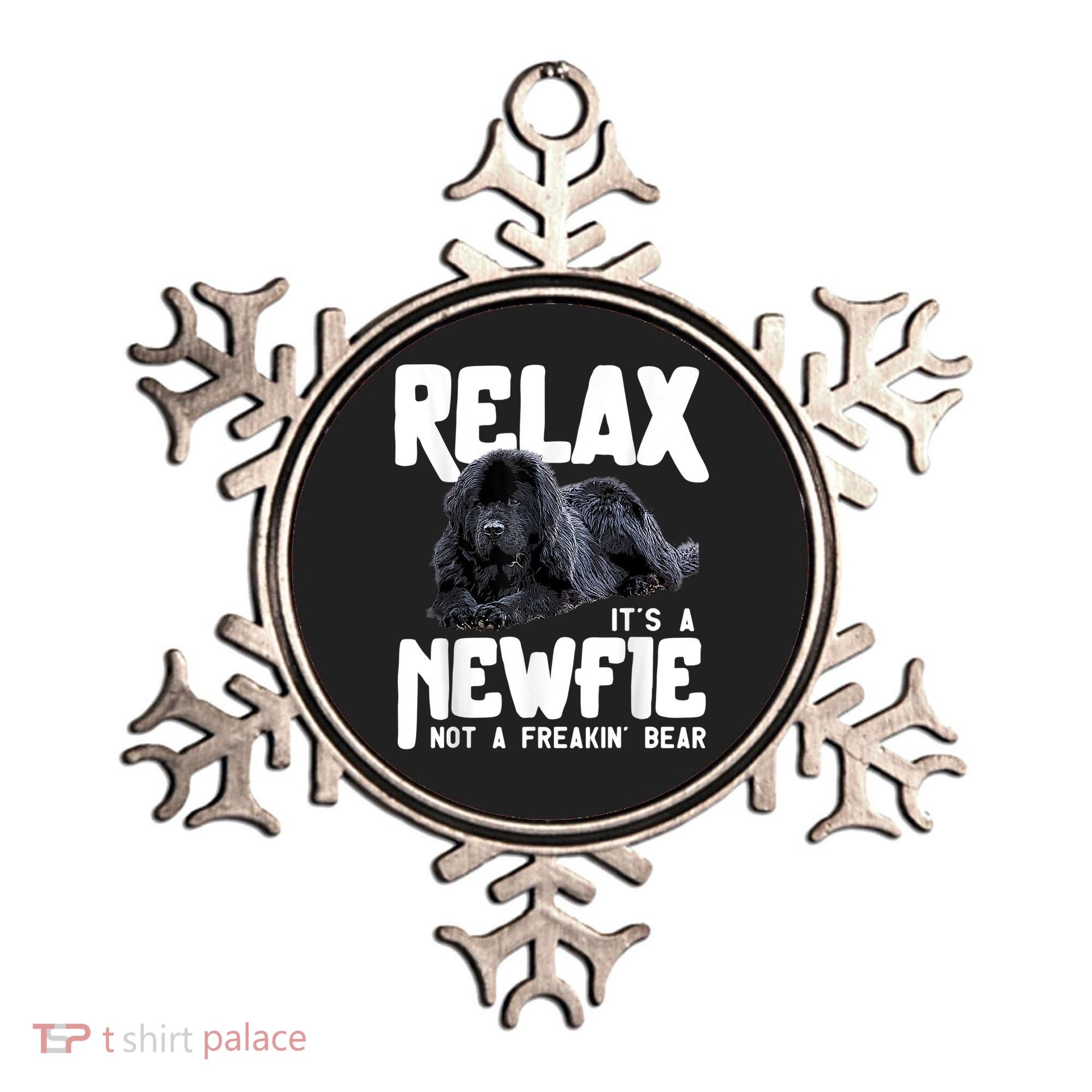 Relax ItS A Newfie Not A Freakin Bear Newfoundland Dog Ornament