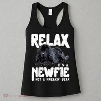 Relax ItS A Newfie Not A Freakin Bear Newfoundland Dog Women's Tank Top thumb 3