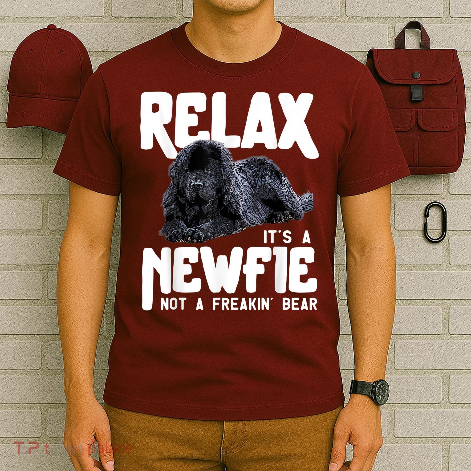 Relax ItS A Newfie Not A Freakin Bear Newfoundland Dog T-Shirt