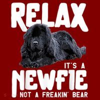 Relax ItS A Newfie Not A Freakin Bear Newfoundland Dog Mousepad thumb 1