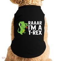 Raar I'm A T Rex Cute Funny Dinosaur Doggie Tank thumb 0